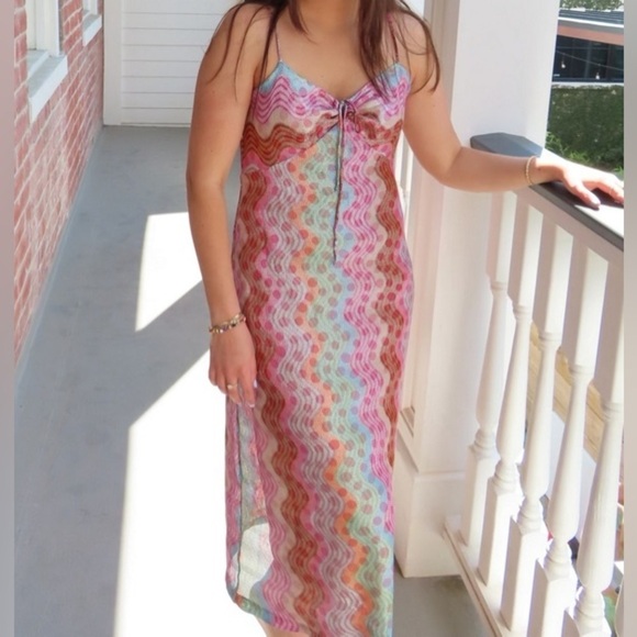 ANNA SUI Swirly Rainbow Knit Dress - Picture 4 of 16